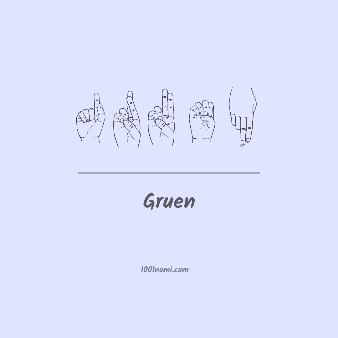 Gruen nella lingua dei segni