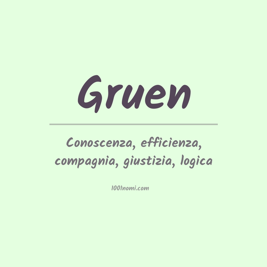Significato del nome Gruen