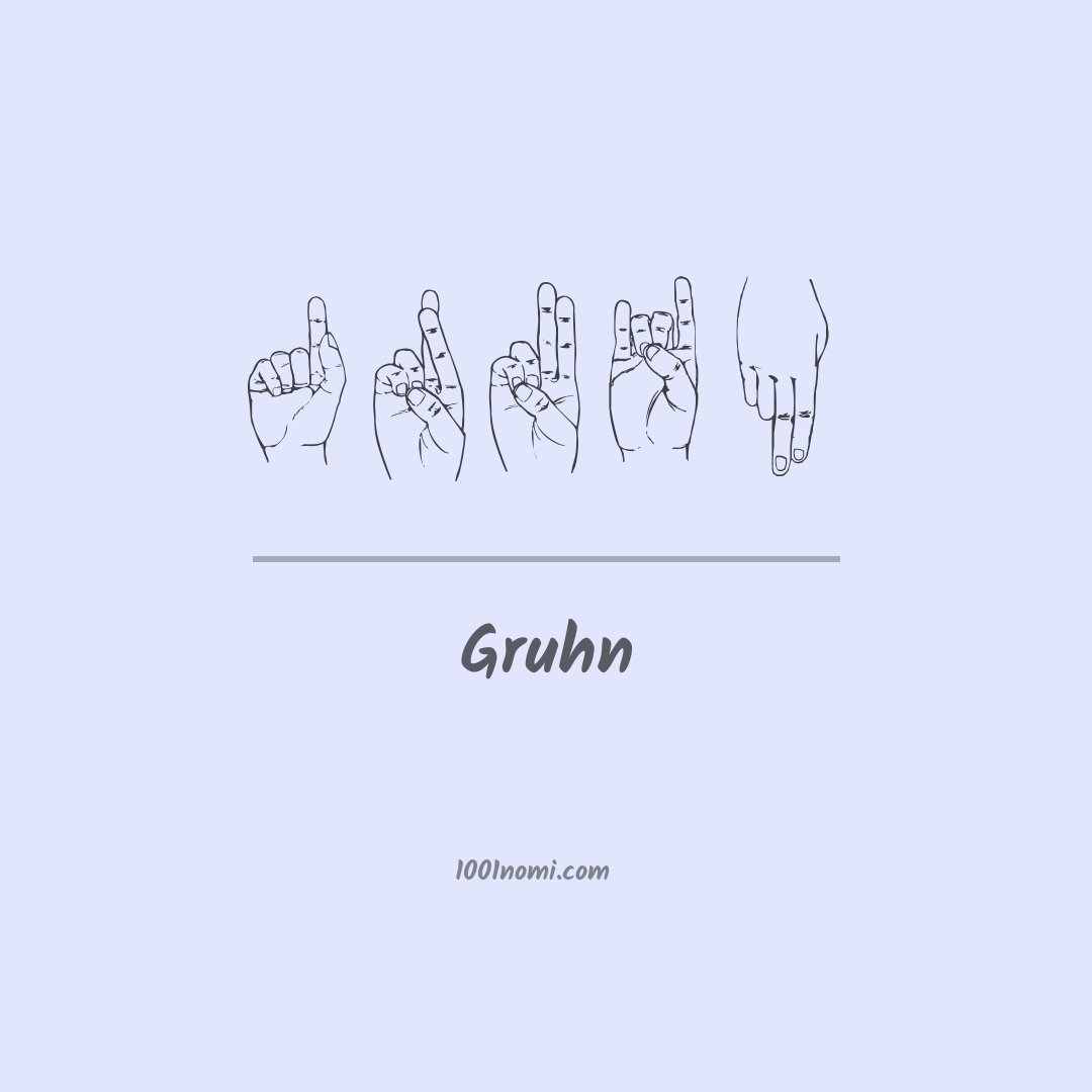 Gruhn nella lingua dei segni