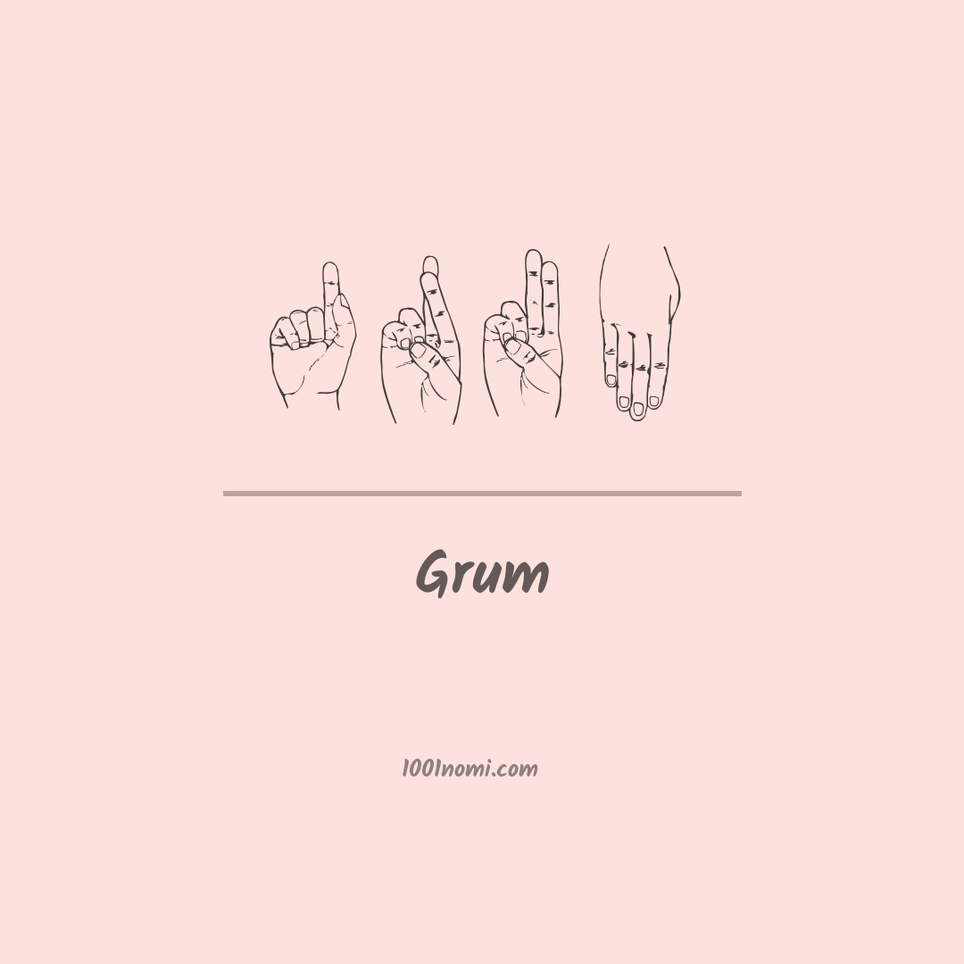 Grum nella lingua dei segni