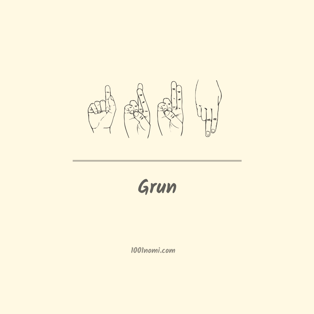 Grun nella lingua dei segni
