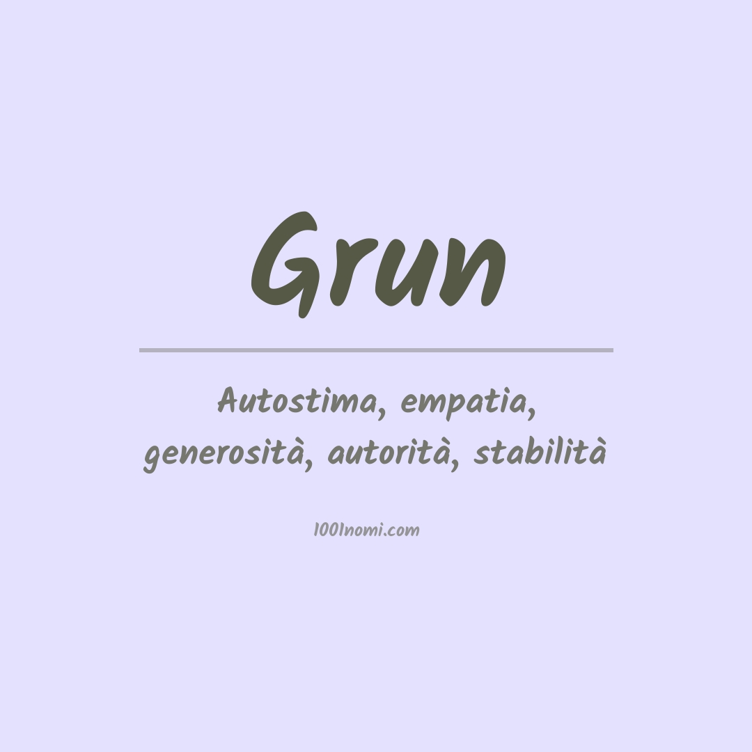 Significato del nome Grun