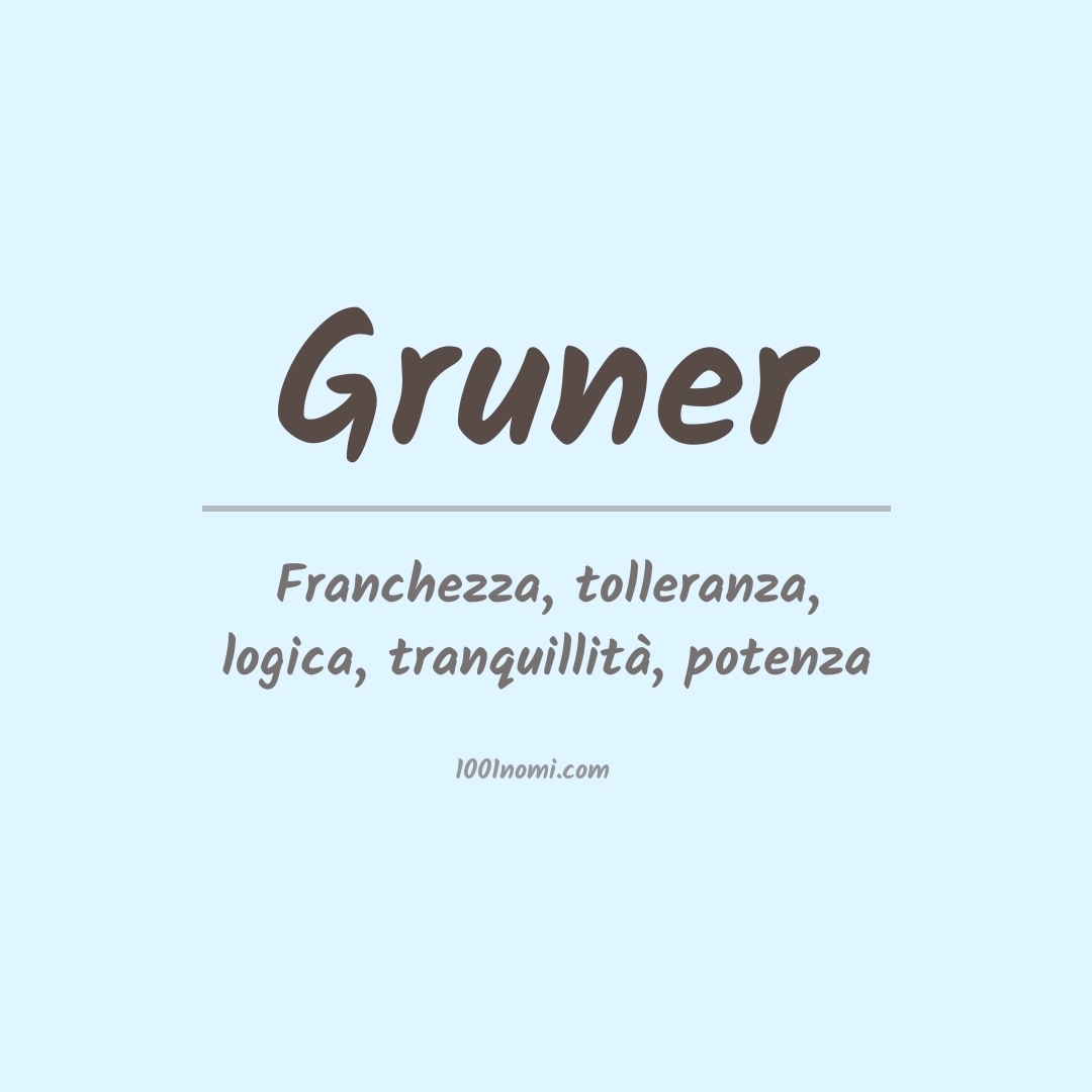 Significato del nome Gruner