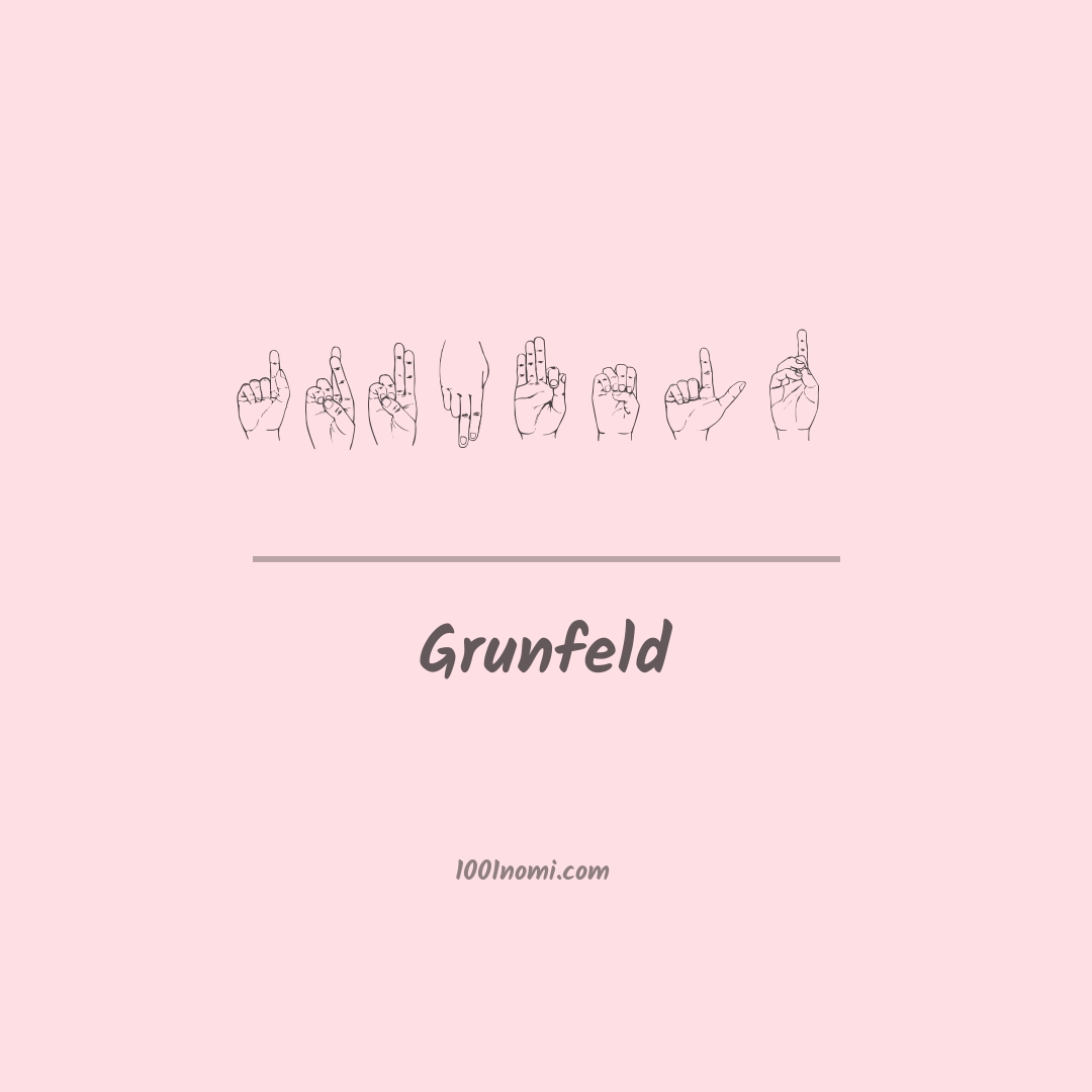 Grunfeld nella lingua dei segni
