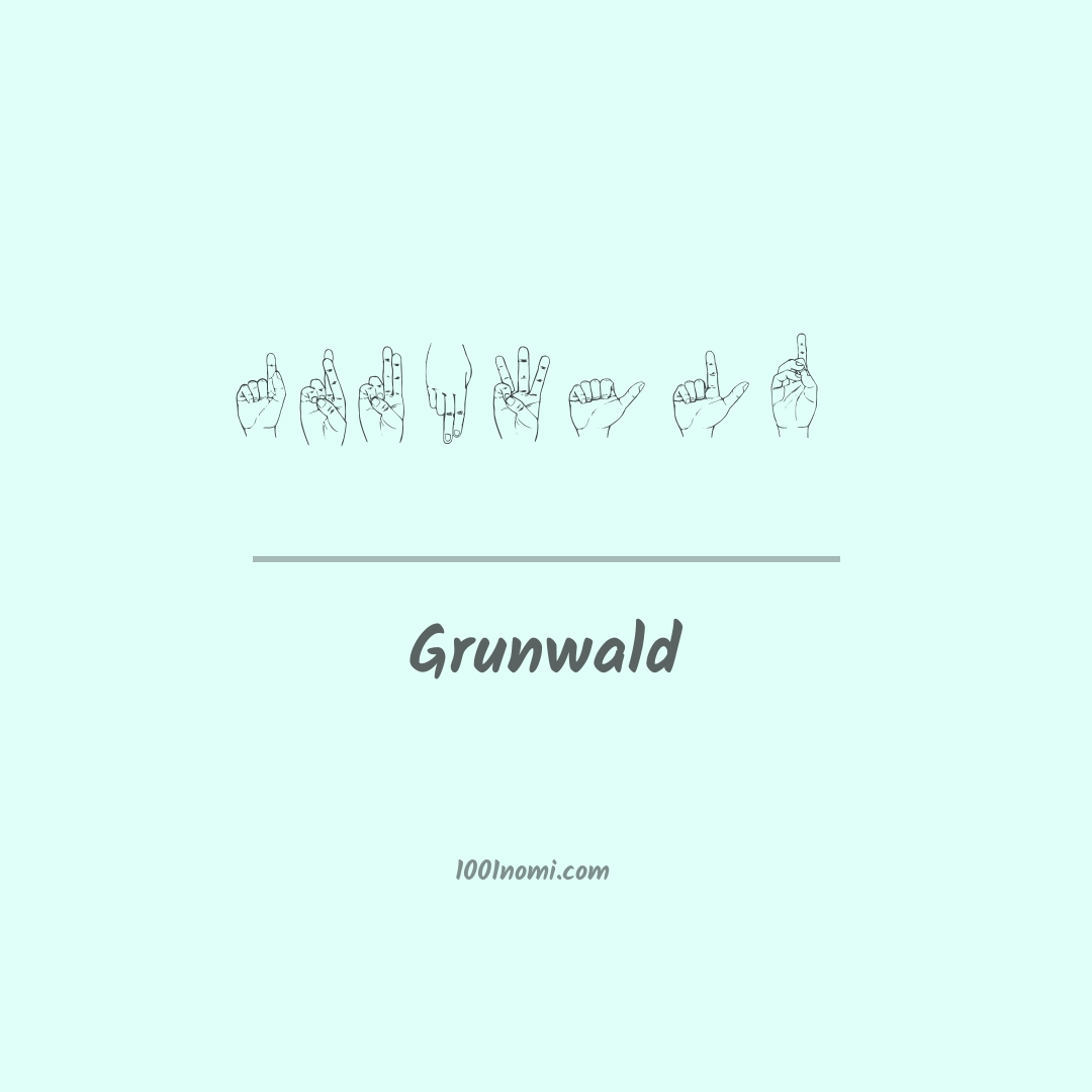 Grunwald nella lingua dei segni Grunwald nella lingua dei segni