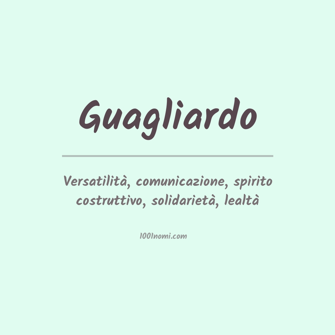 Significato del nome Guagliardo