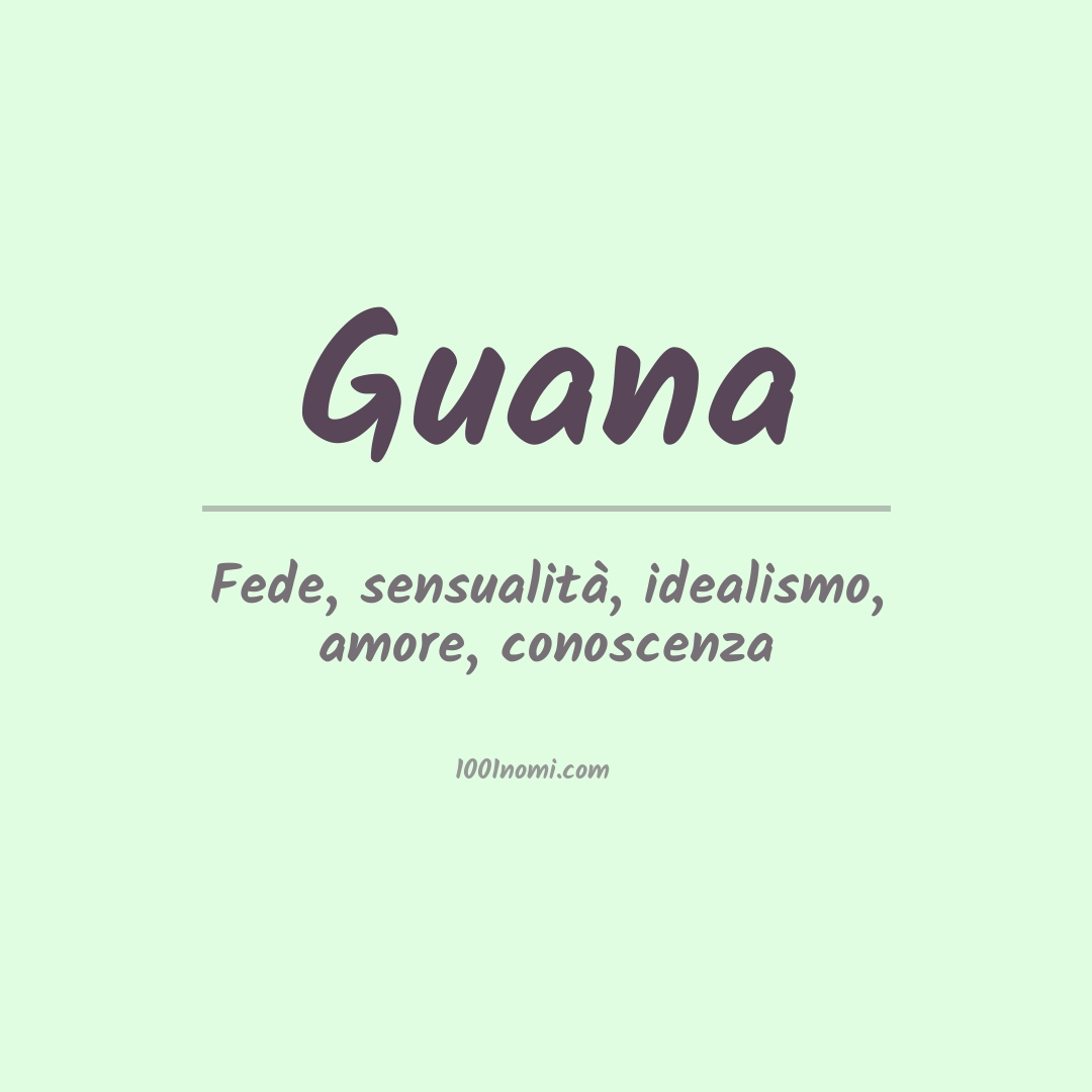 Significato del nome Guana Significato del nome Guana