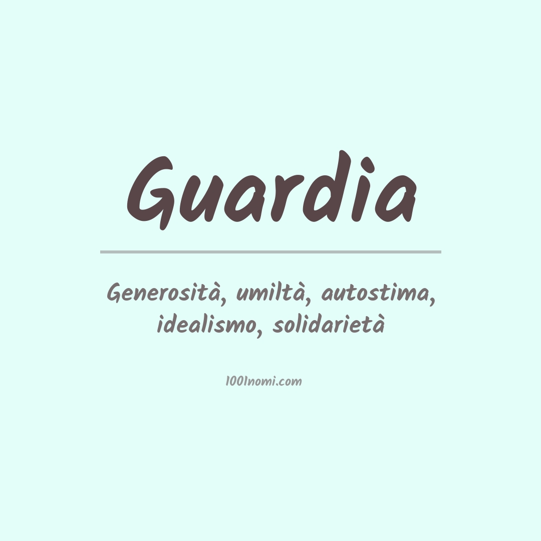 Significato del nome Guardia