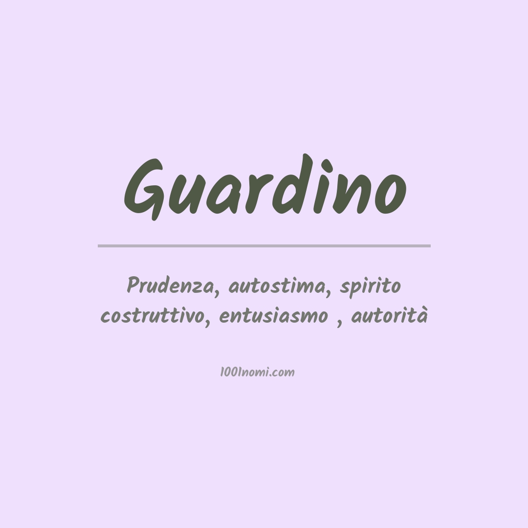 Significato del nome Guardino