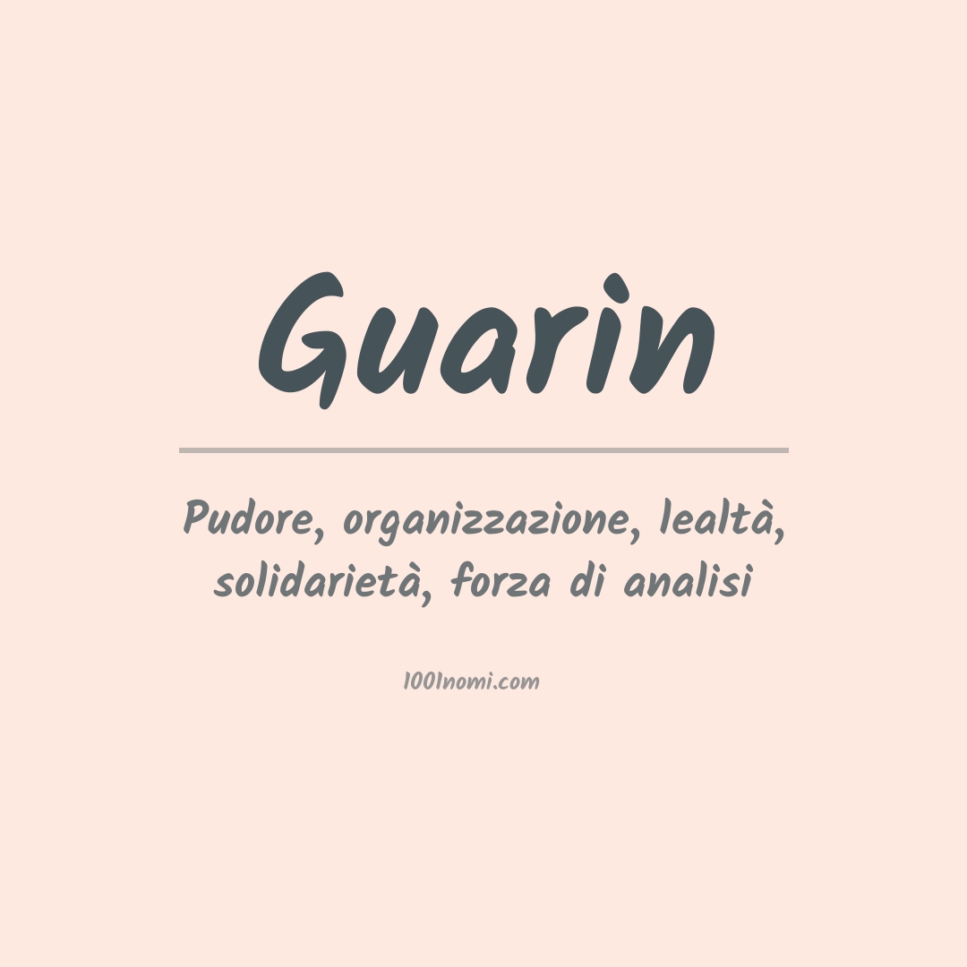 Significato del nome Guarin