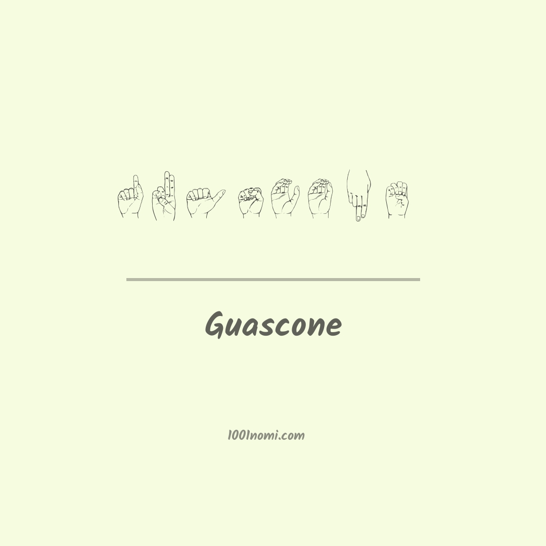Guascone nella lingua dei segni Guascone nella lingua dei segni