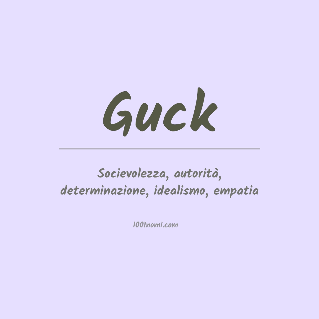 Significato del nome Guck