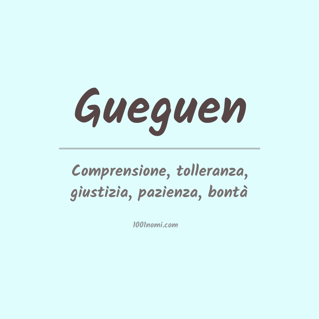 Significato del nome Gueguen