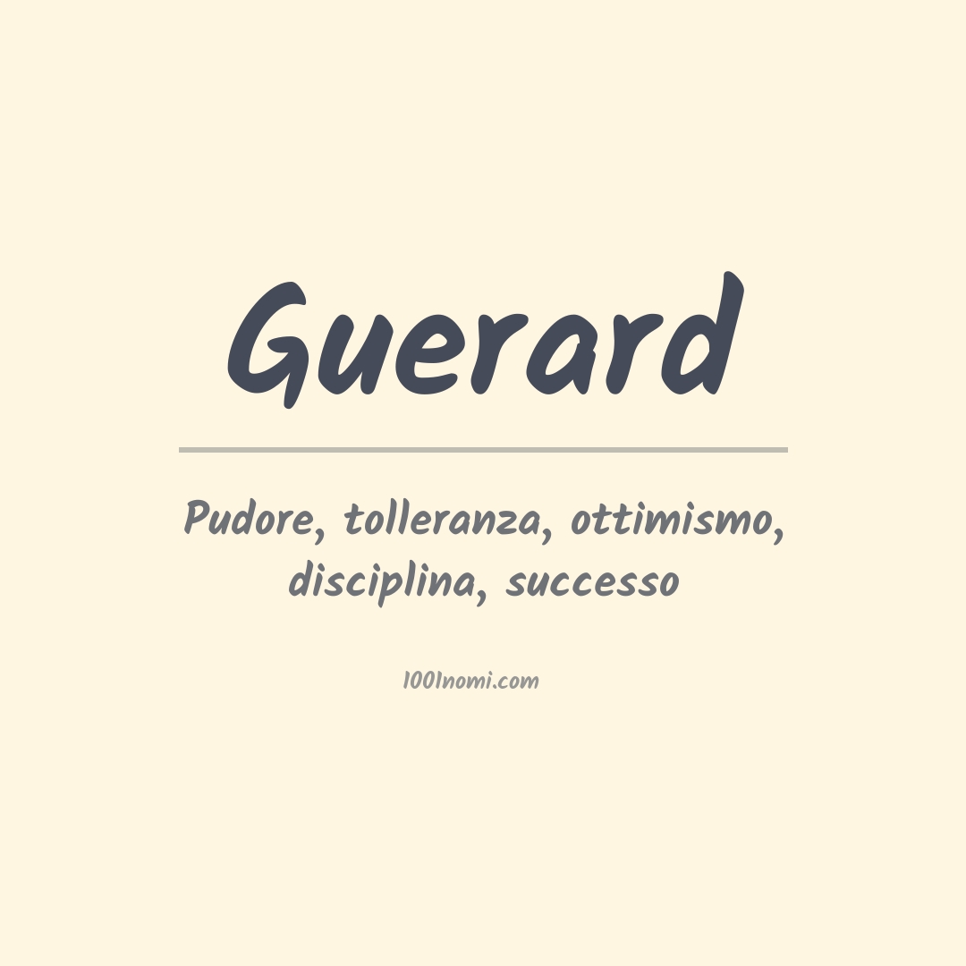Significato del nome Guerard