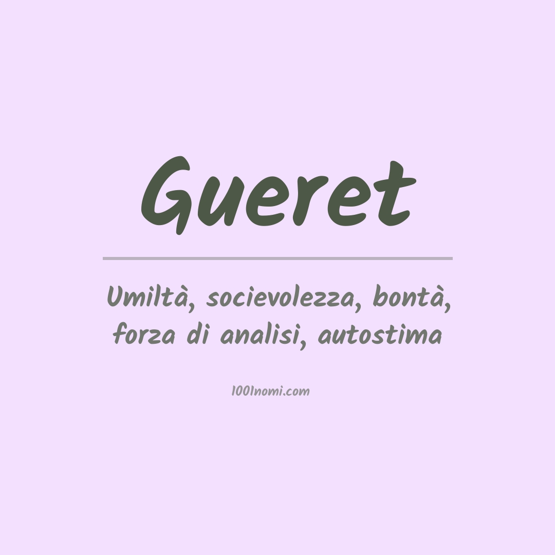 Significato del nome Gueret