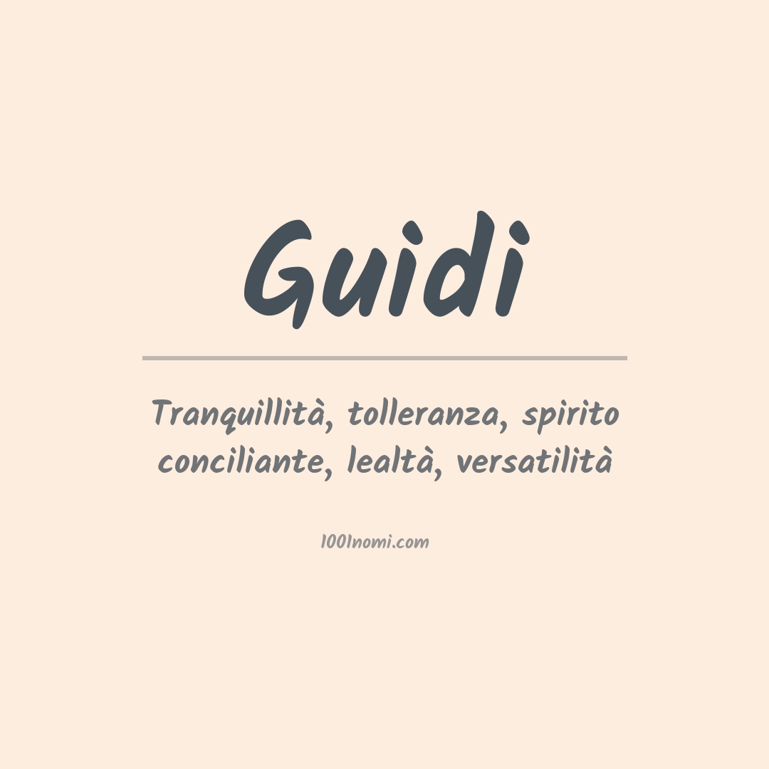 Significato del nome Guidi