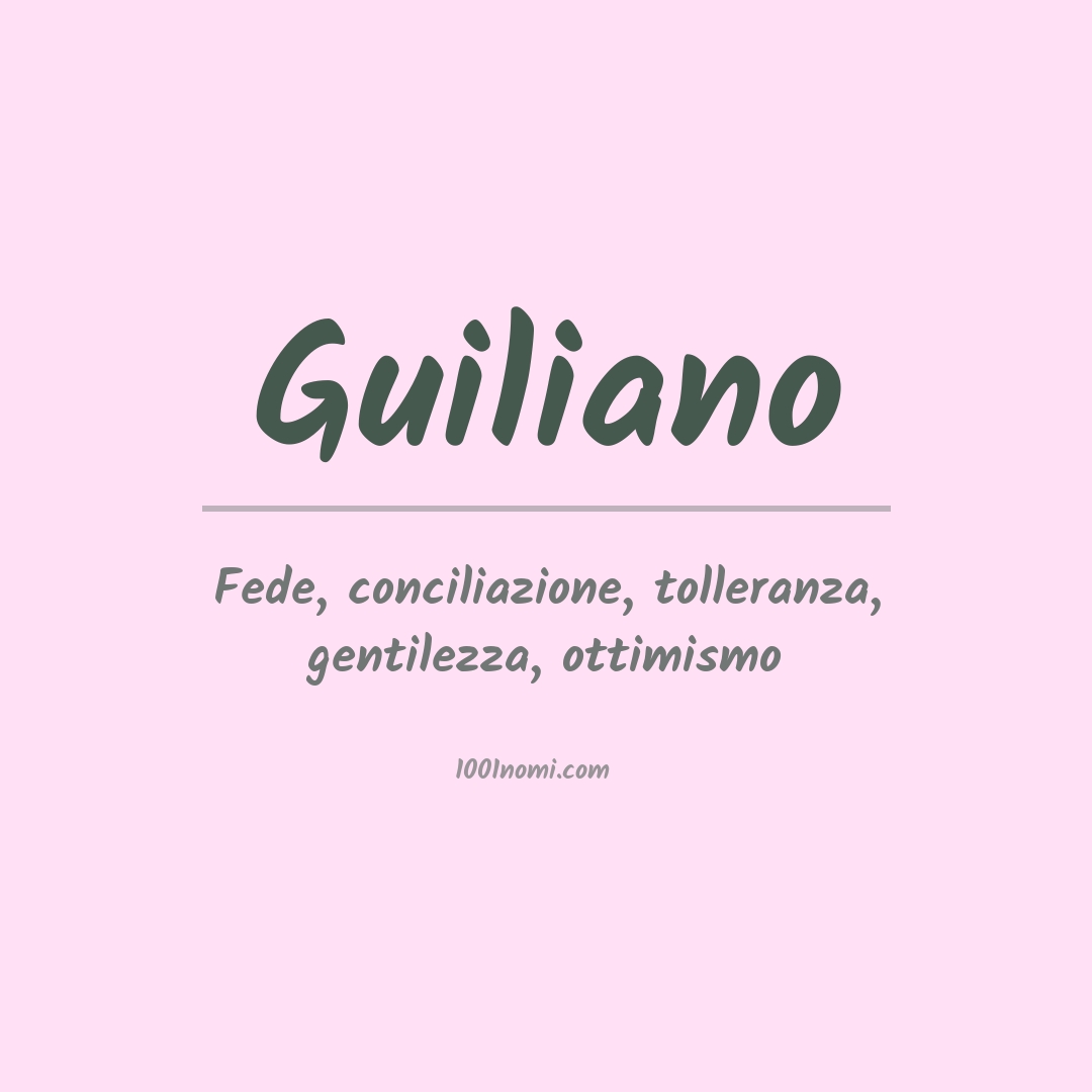 Significato del nome Guiliano