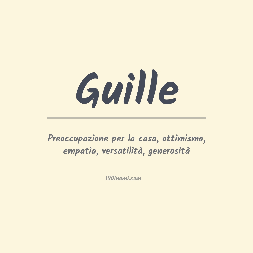 Significato del nome Guille