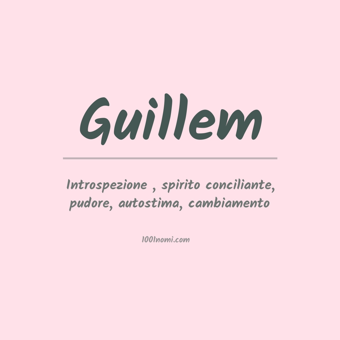 Significato del nome Guillem