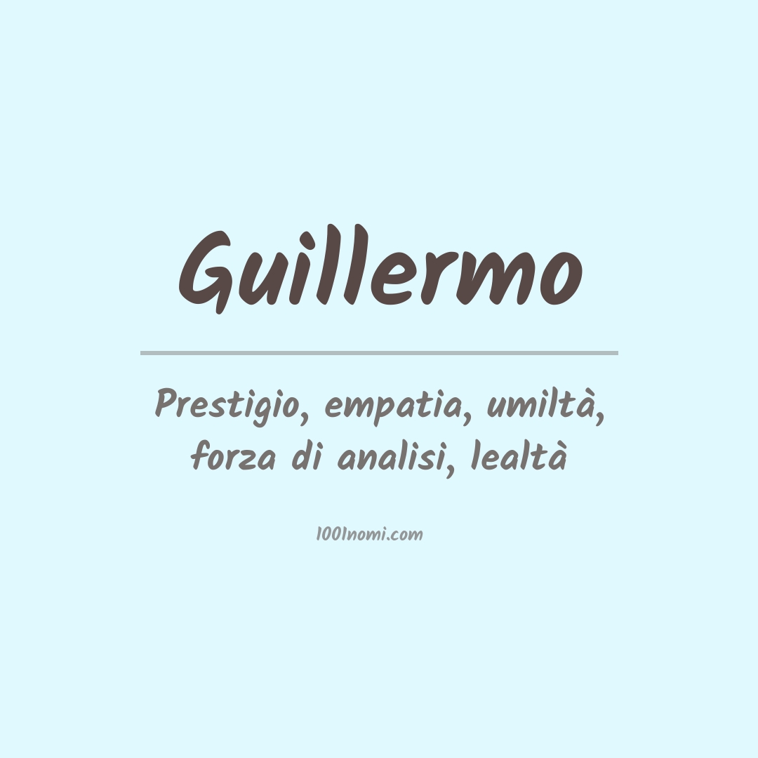 Significato del nome Guillermo