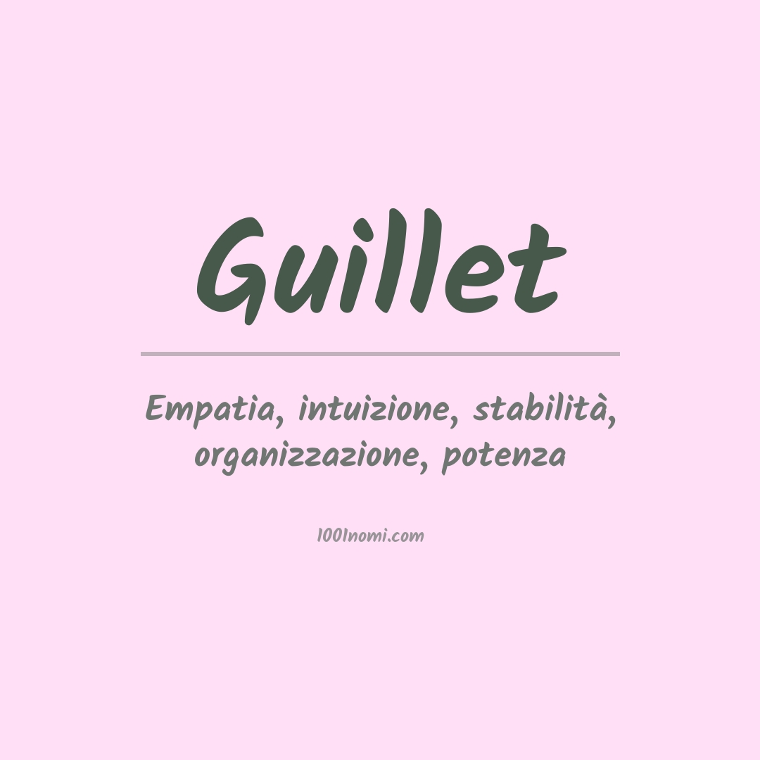 Significato del nome Guillet