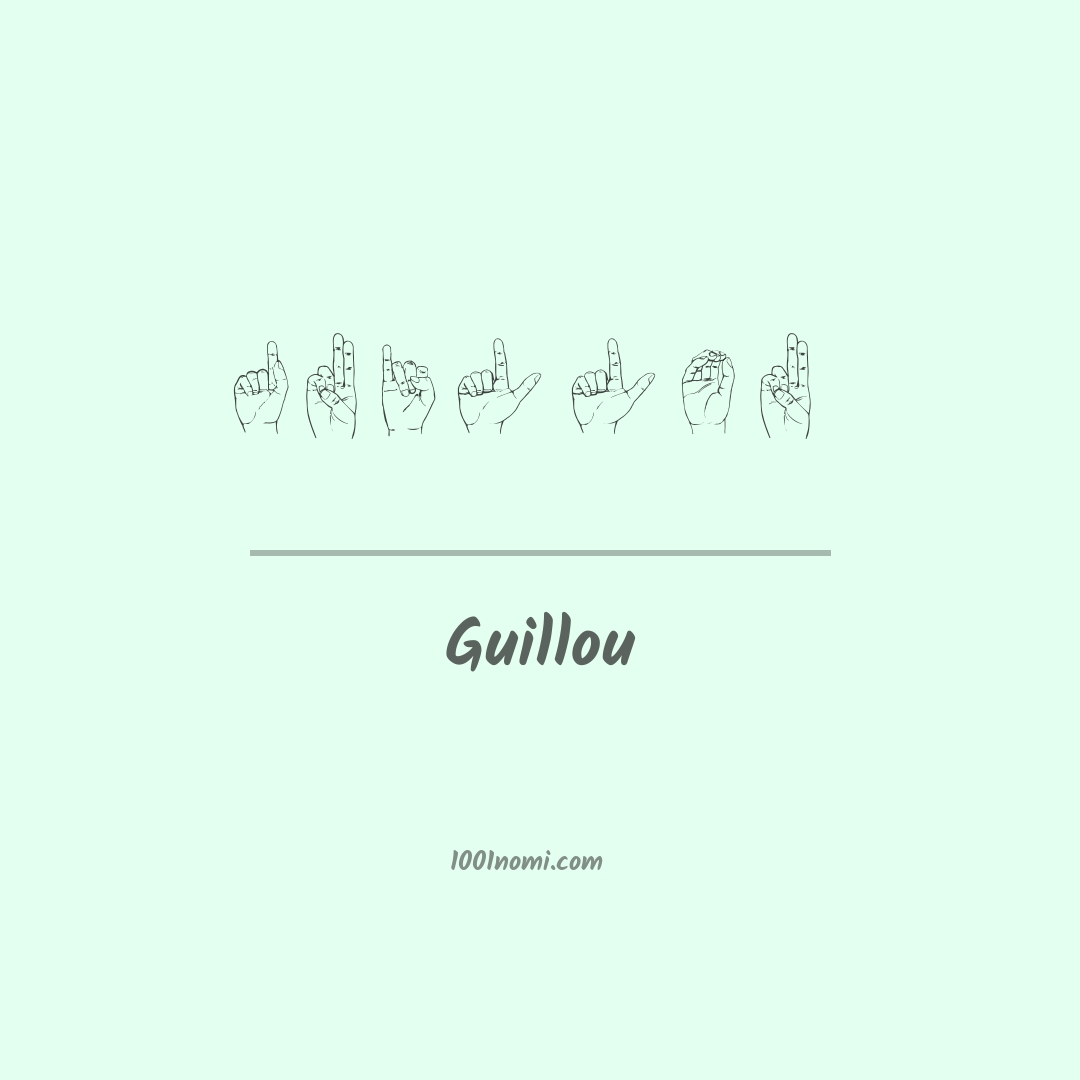 Guillou nella lingua dei segni
