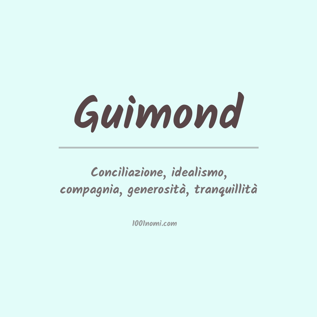 Significato del nome Guimond