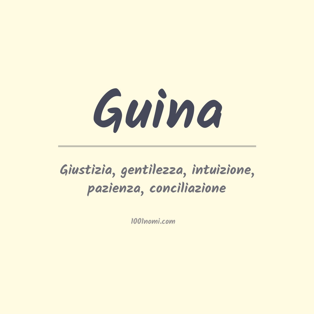 Significato del nome Guina