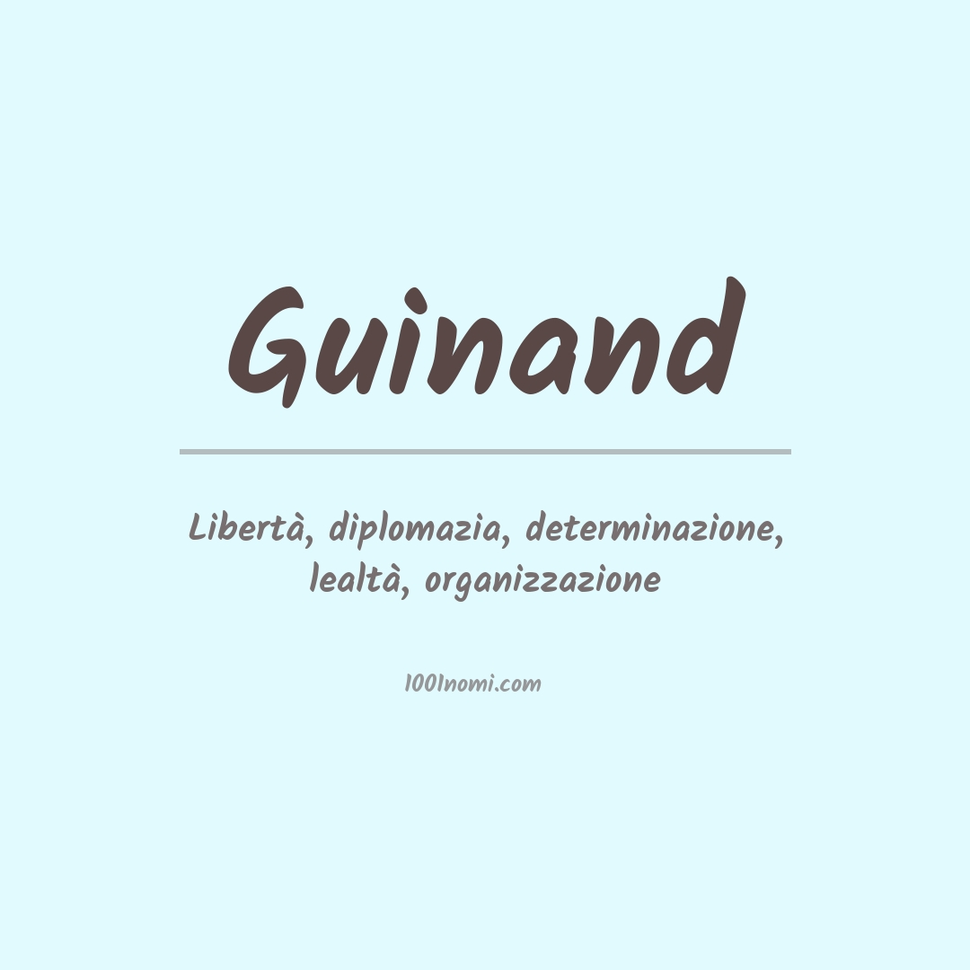 Significato del nome Guinand