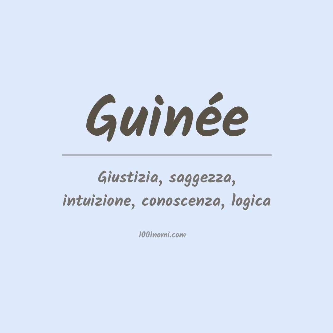 Significato del nome Guinée Significato del nome Guinée