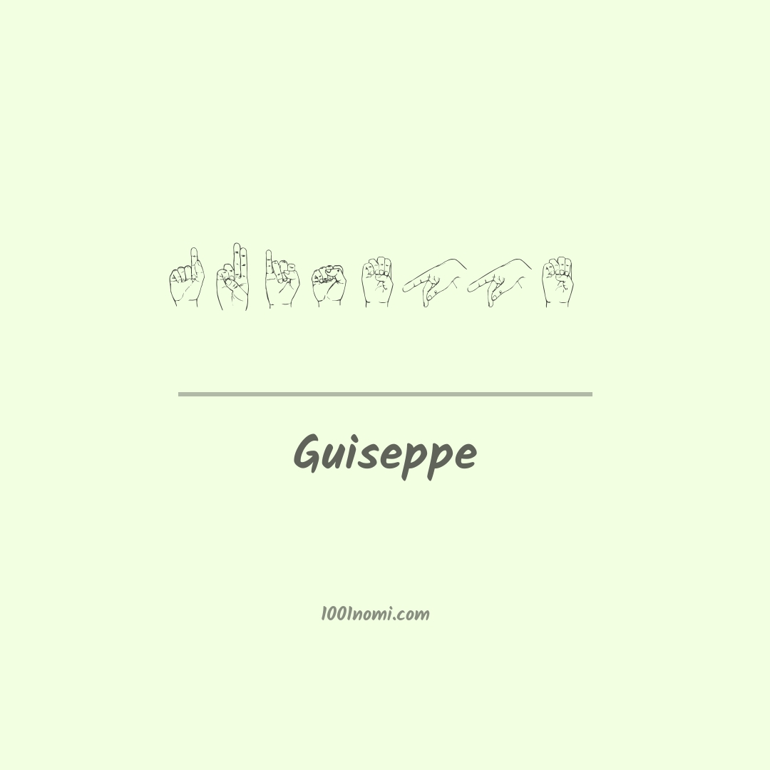 Guiseppe nella lingua dei segni Guiseppe nella lingua dei segni