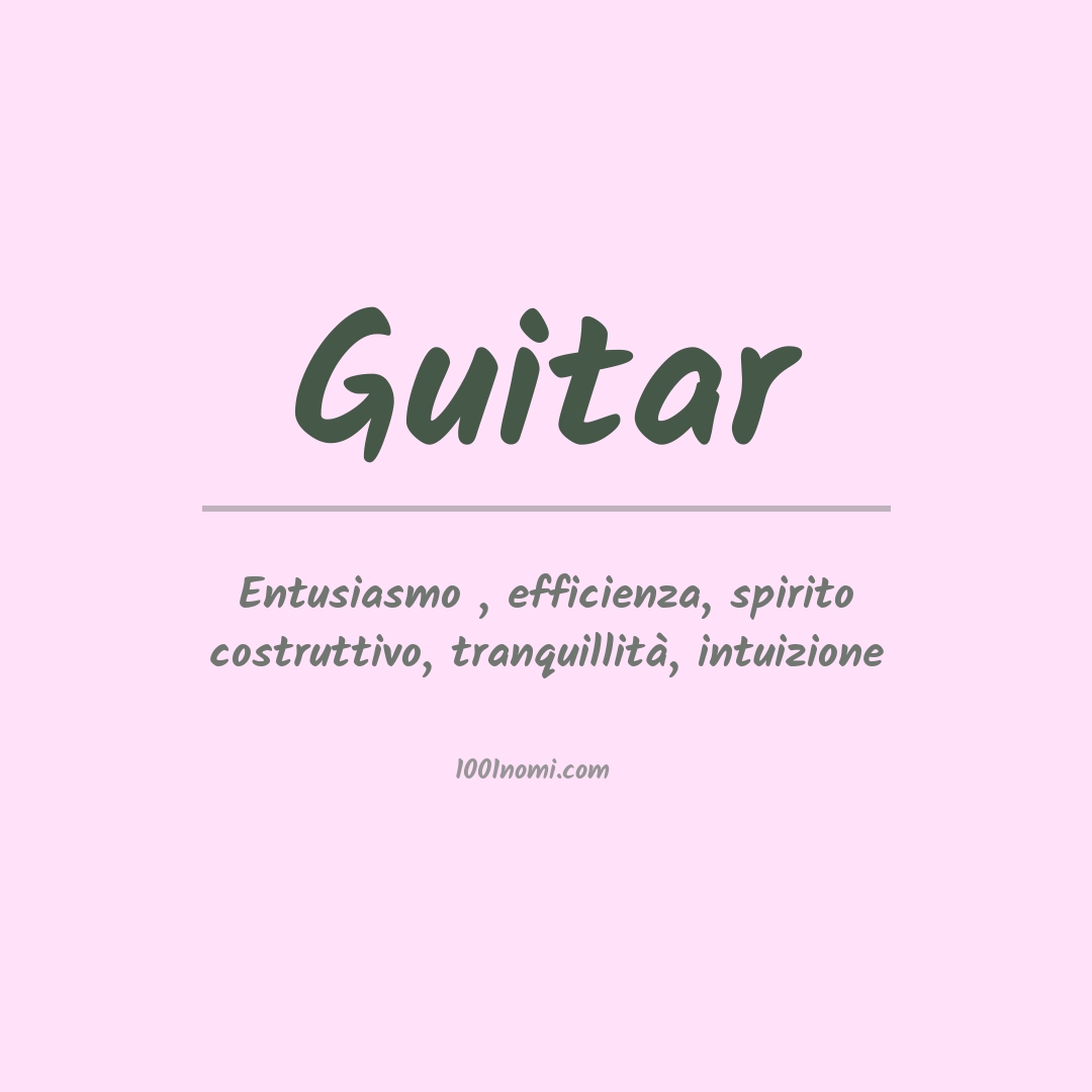 Significato del nome Guitar