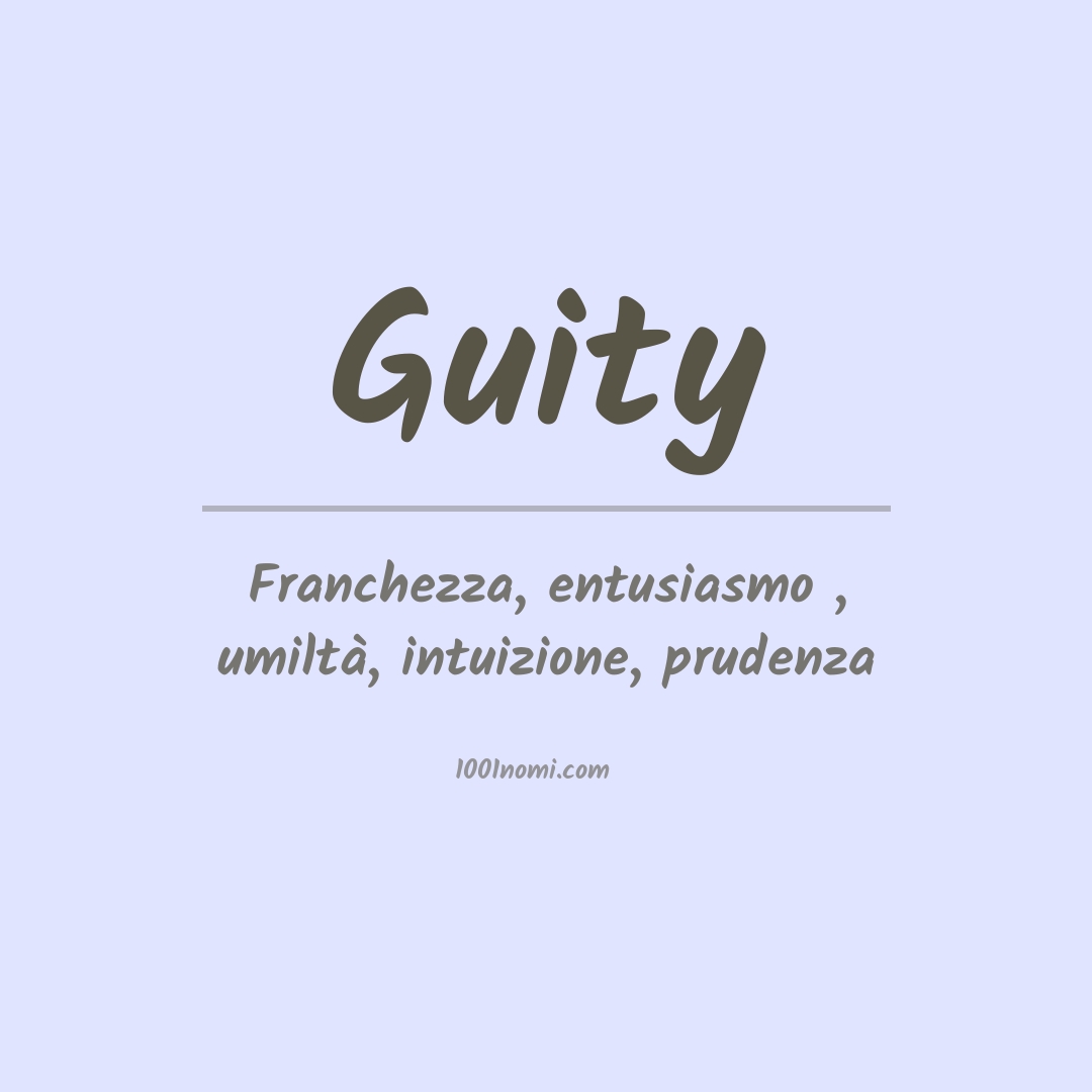 Significato del nome Guity