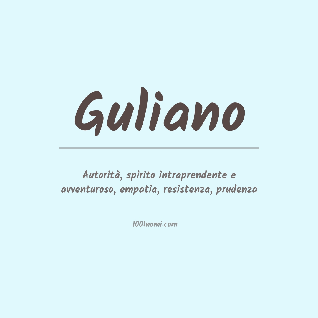 Significato del nome Guliano