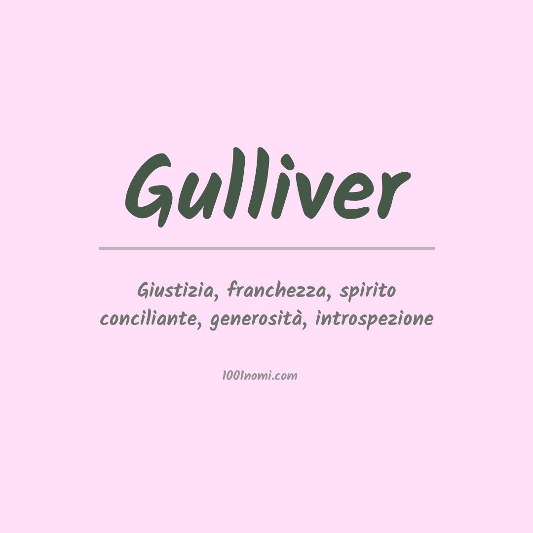 Significato del nome Gulliver Significato del nome Gulliver
