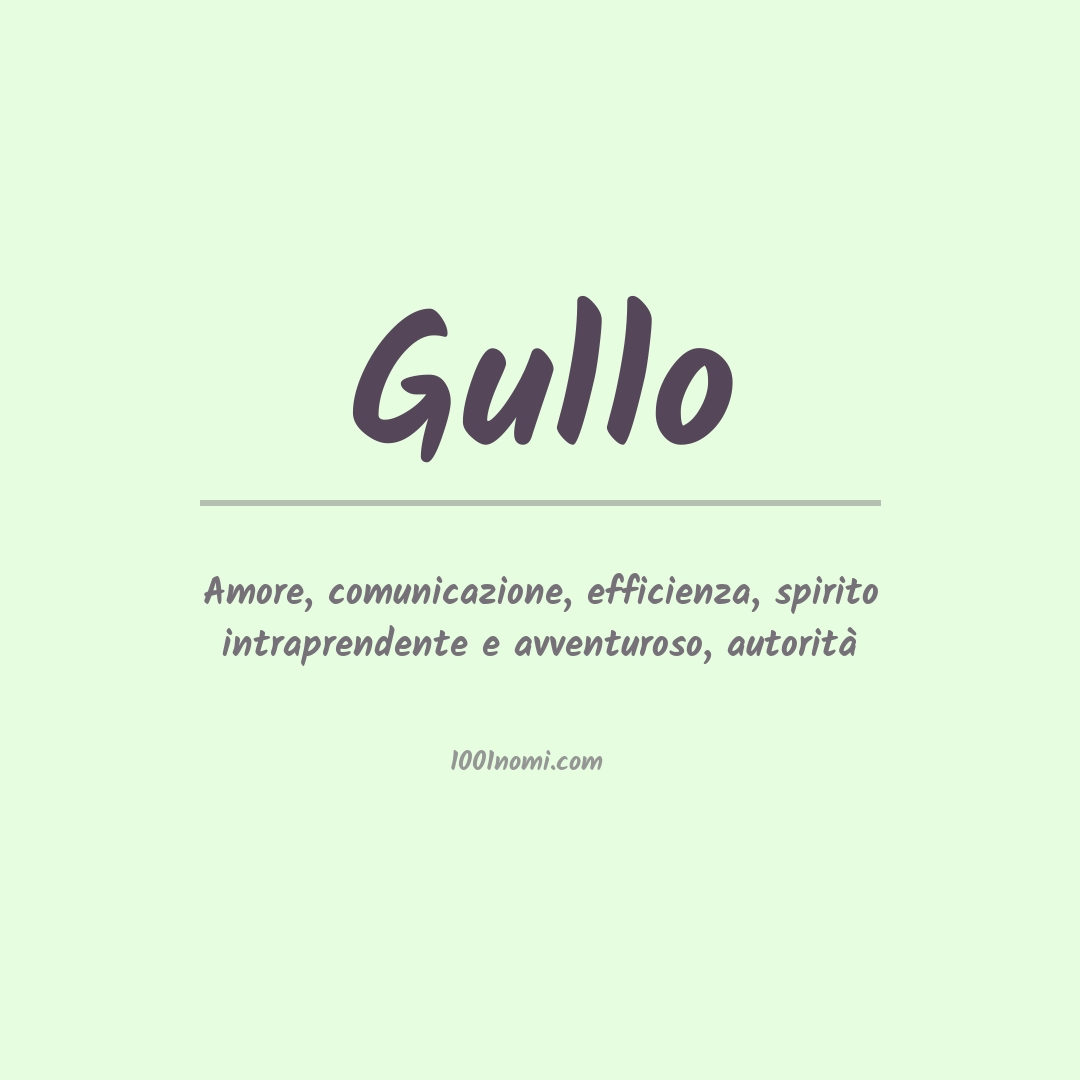 Significato del nome Gullo