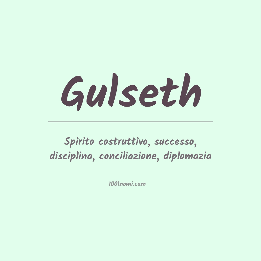 Significato del nome Gulseth