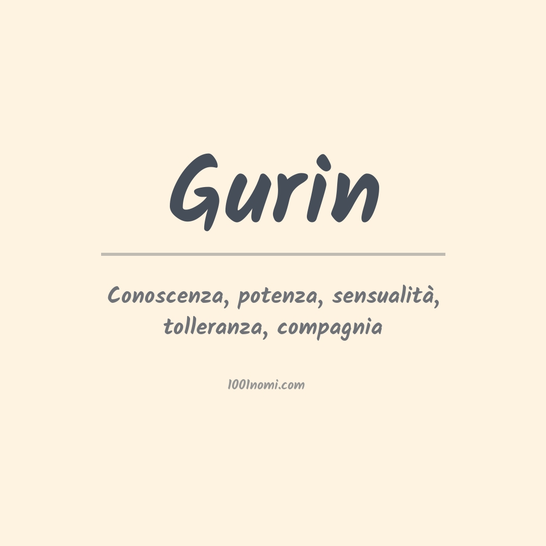 Significato del nome Gurin