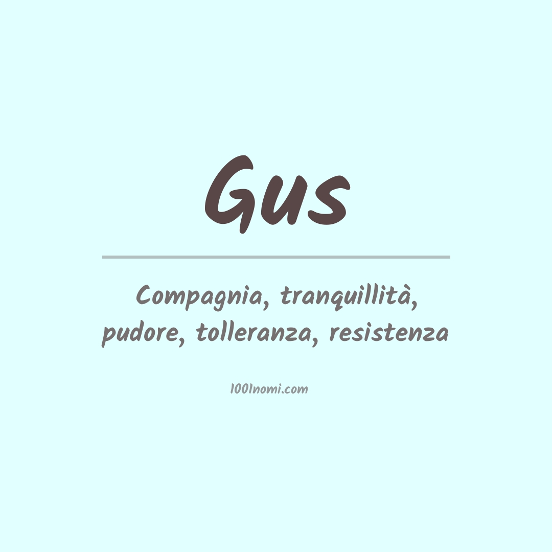 Significato del nome Gus Significato del nome Gus