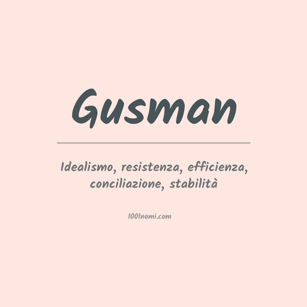 Significato del nome Gusman