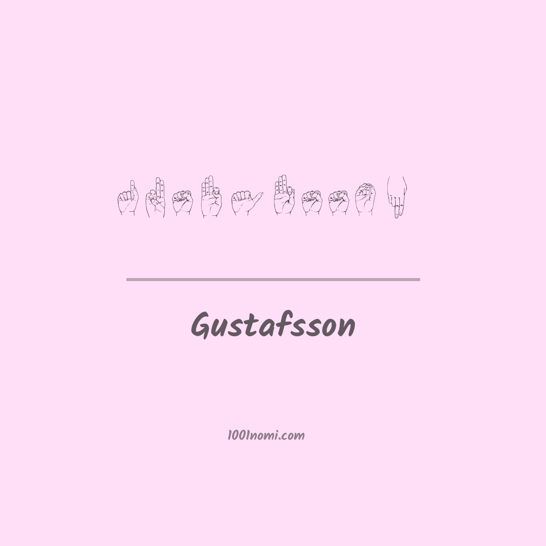 Gustafsson nella lingua dei segni Gustafsson nella lingua dei segni