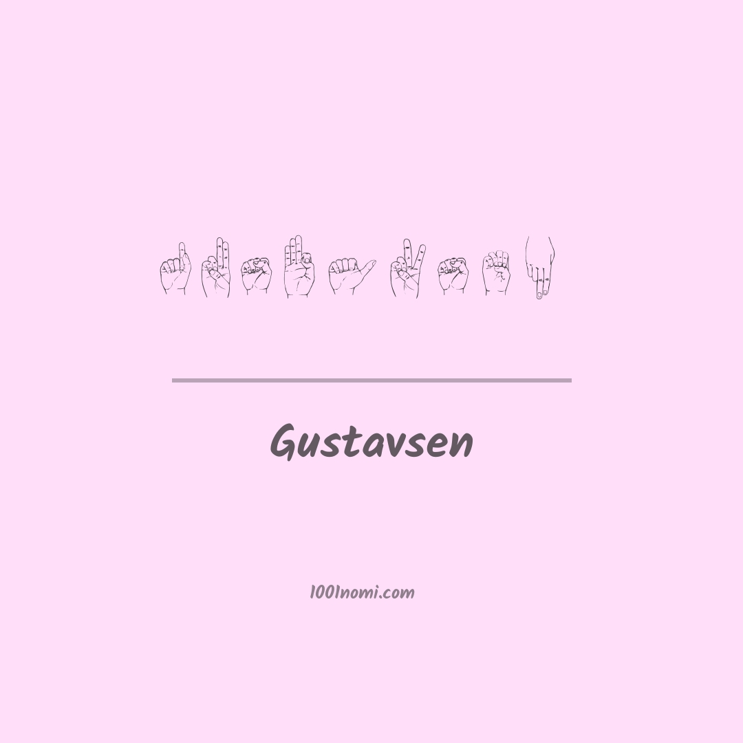 Gustavsen nella lingua dei segni Gustavsen nella lingua dei segni