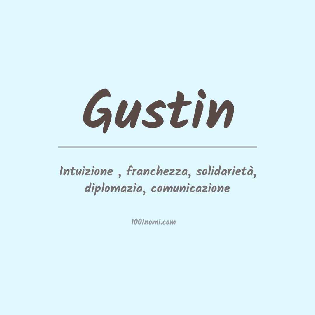 Significato del nome Gustin