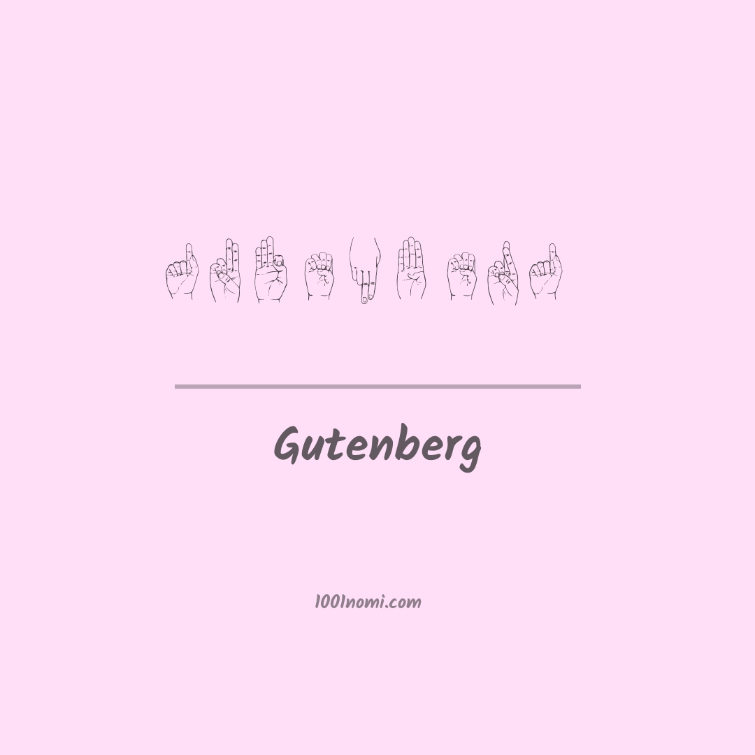 Gutenberg nella lingua dei segni