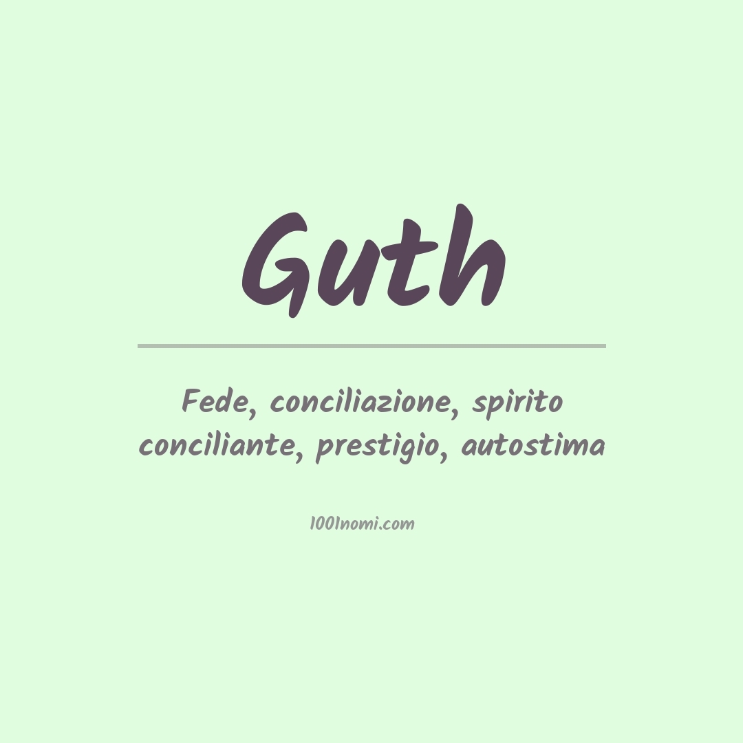 Significato del nome Guth