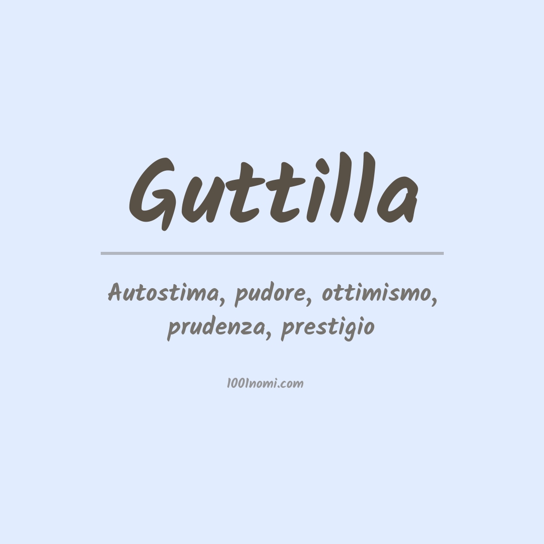 Significato del nome Guttilla