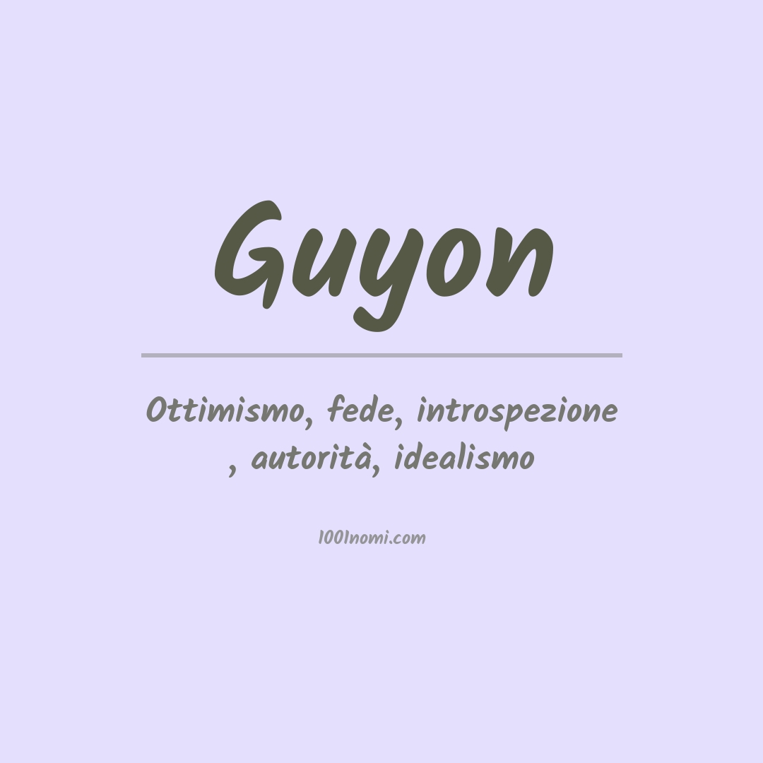 Significato del nome Guyon