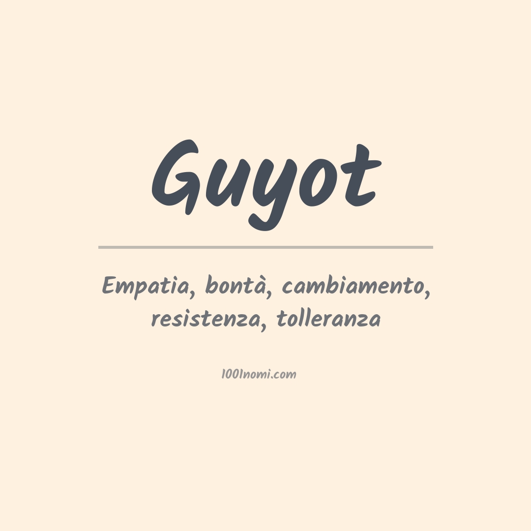 Significato del nome Guyot