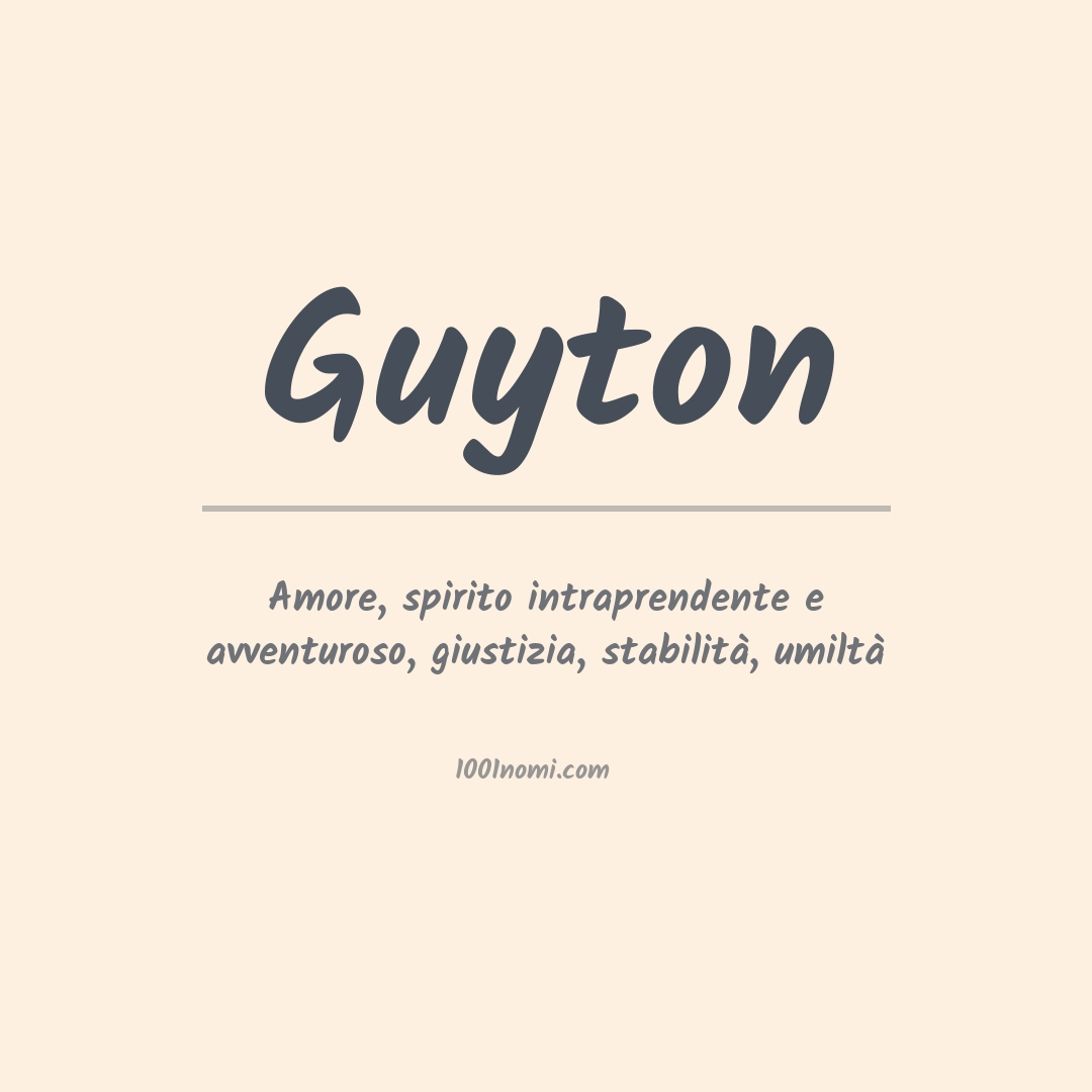 Significato del nome Guyton