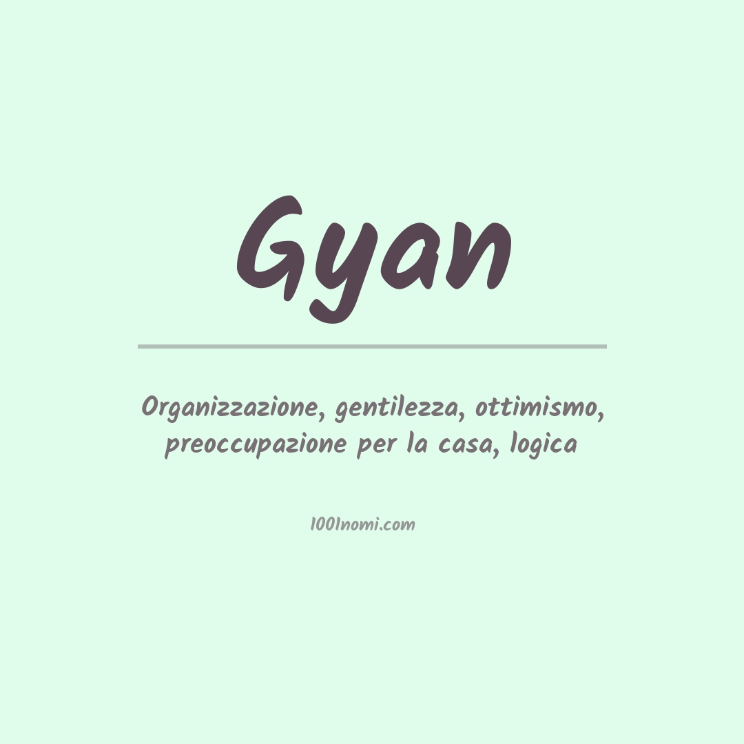 Significato del nome Gyan